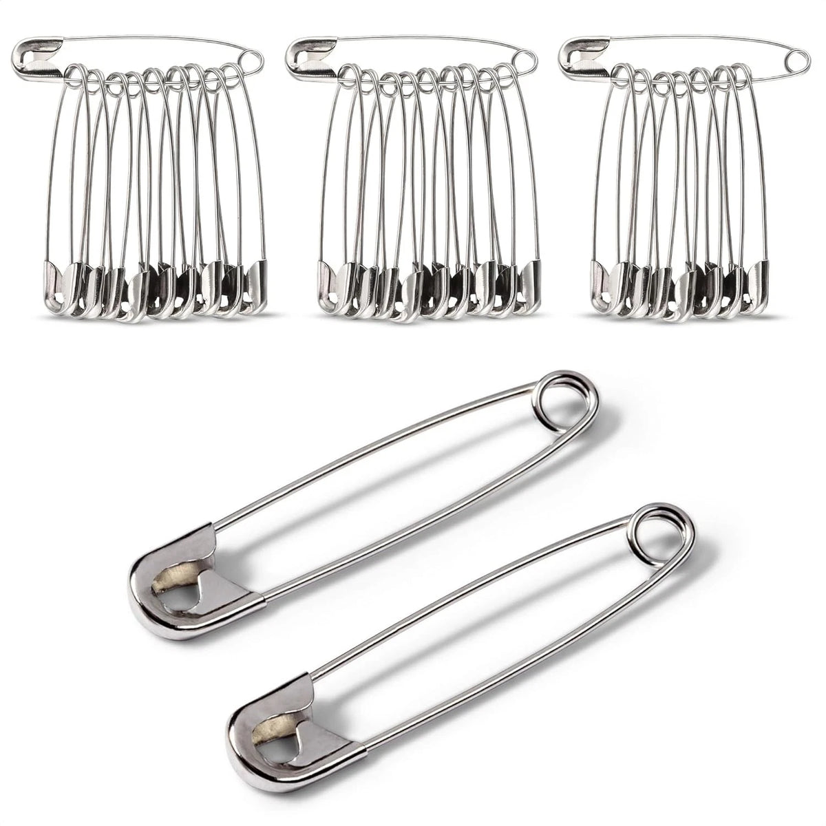 30 Pack Extra Large Safety Pins 3 Inch for Sewing