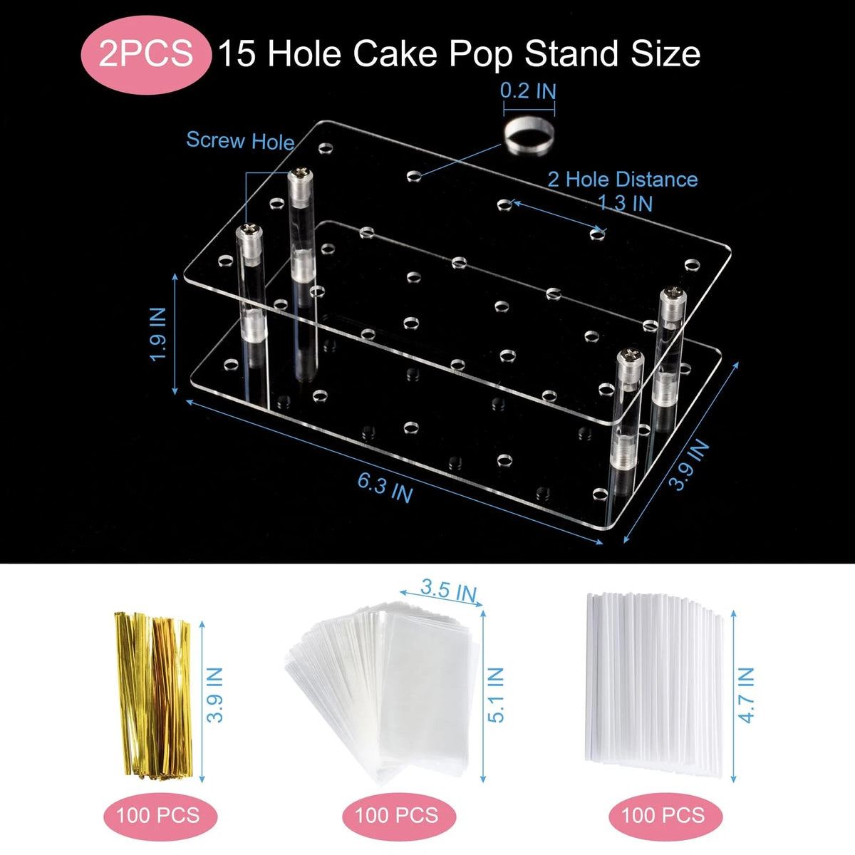 2 Pack Cake Pop Stand for