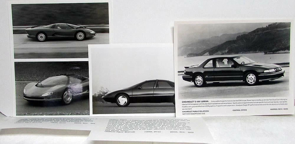 Media Information Press Kit for Chevrolet Corvette Indy Lumina Caprice S-10 (1991)