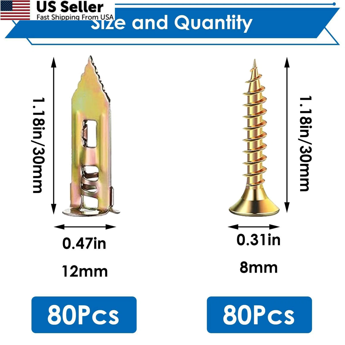 160Pcs Self Drilling Drywall Screws for Various Applications