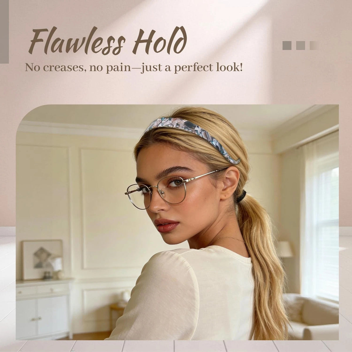 Non-Slip Acetate Headbands for Women - Set of 4, Eyewear-Friendly