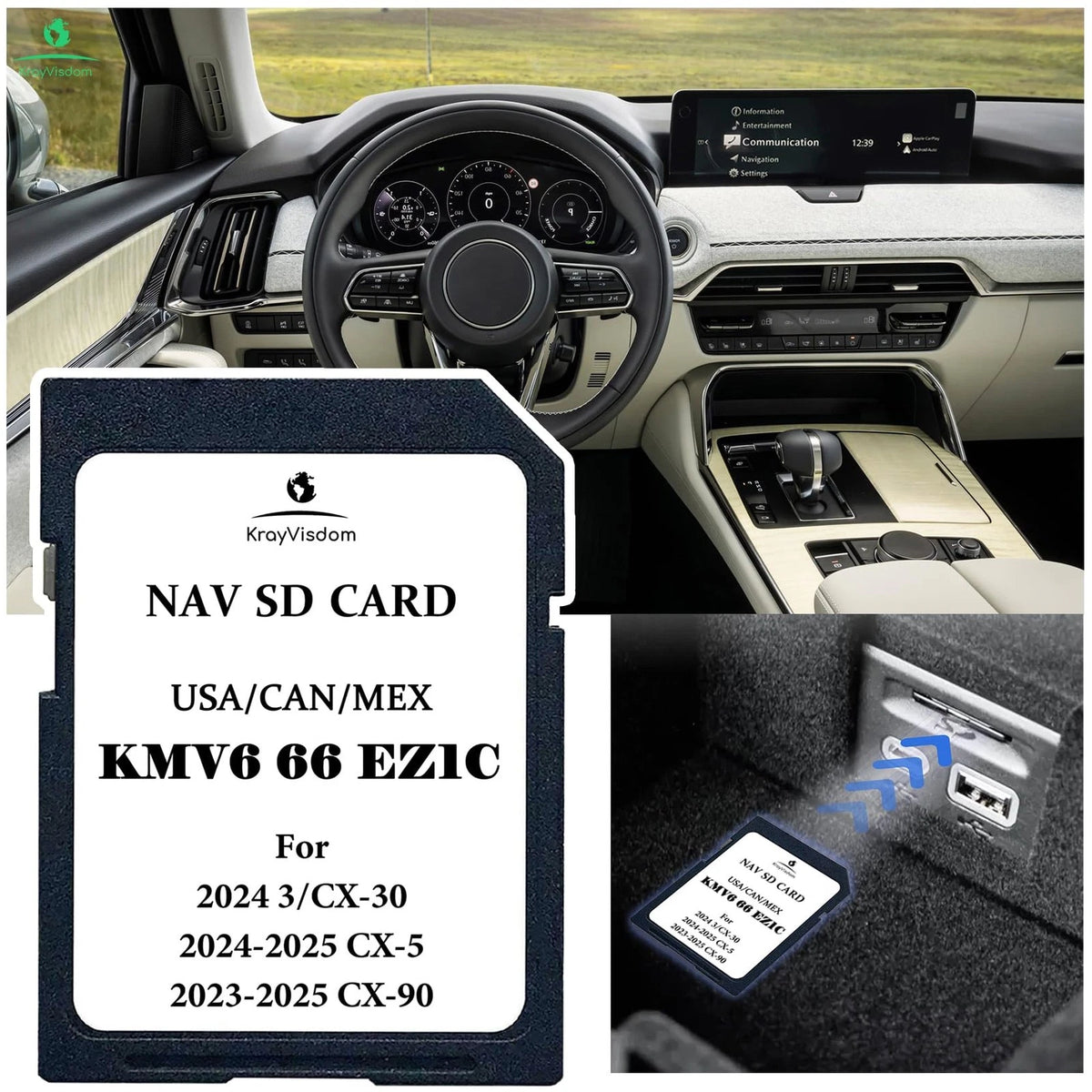 Navigation SD Card for KMV666EZ1C (Preloaded, No Data Fee)