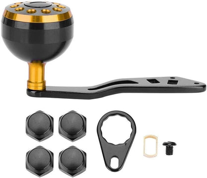 CNC Knob Replacement Handle Grip for Fishing Reel - Black & Gold
