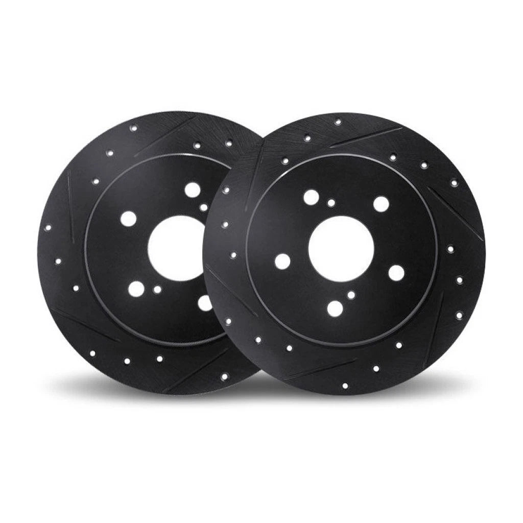Rotor Set for Lincoln MKX (2016–2018) | Drilled and Slotted | ALX-PAU-DF-8002-55000-CLA5