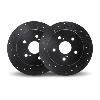Rotor Set for Lincoln MKX (2016–2018) | Drilled and Slotted | ALX-PAU-DF-8002-55000-CLA5