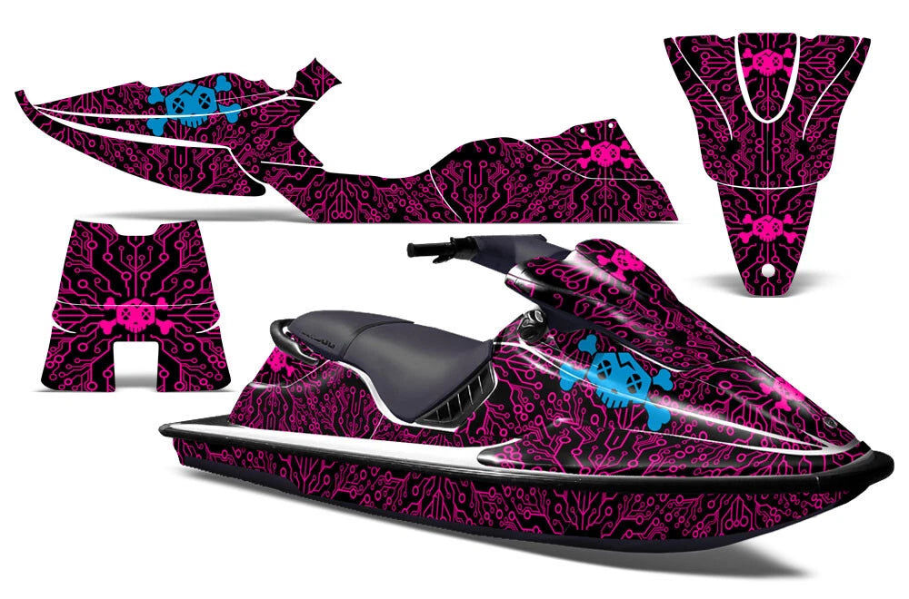 Graphics Kit Decal Sticker for Sea-Doo XP (1993–1996) CircuitBRKR Pink