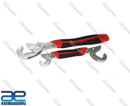 Adjustable Multi Purpose Wrench Spanner Tool Set of 2 for Universal Use