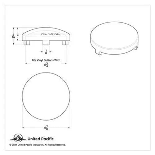 Set of 100 Upholstery Button Covers for Freightliner (1990–2005) UP#70195