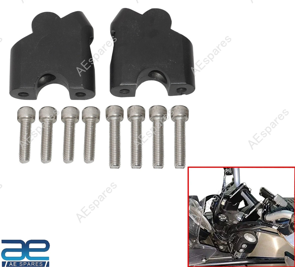 Handle Bar Riser Angled Mount Clamp for Royal Enfield Himalayan/Scram 411