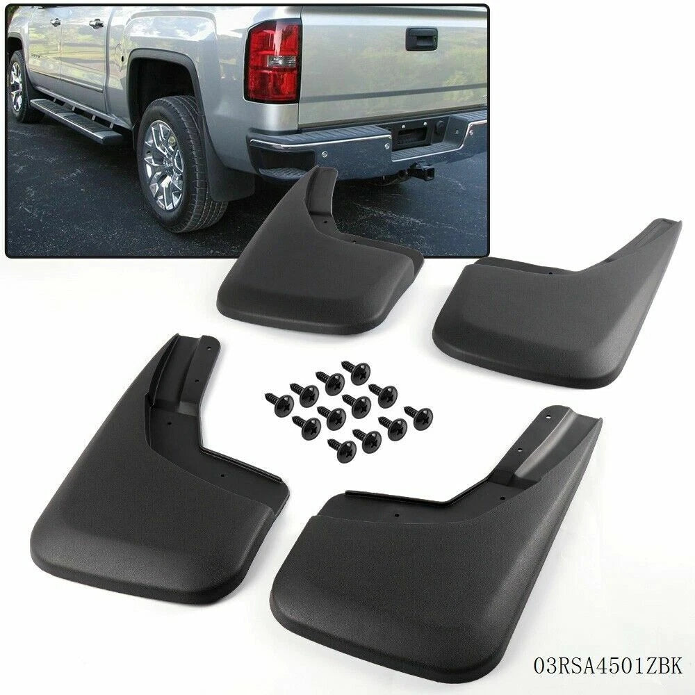 4X Mud Guards for Silverado (2014–2018) J-03RSA4501ZBK