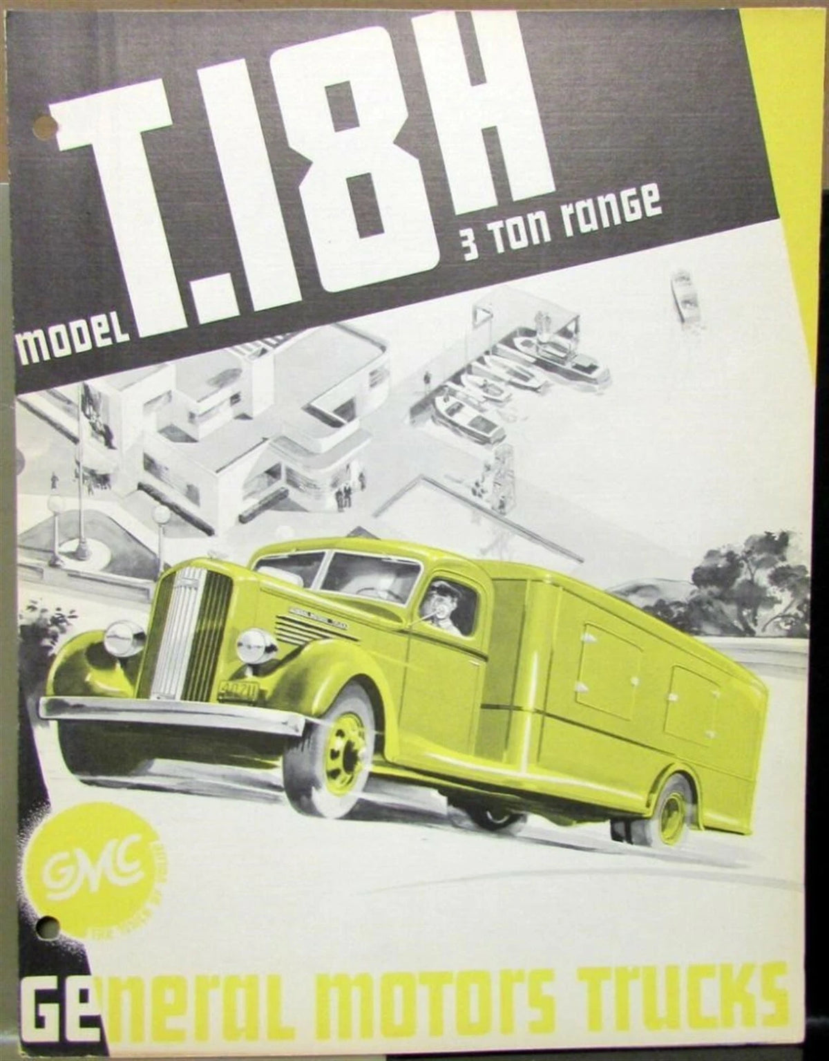 GMC Truck Model T18H Sales Brochure Folder (1936)