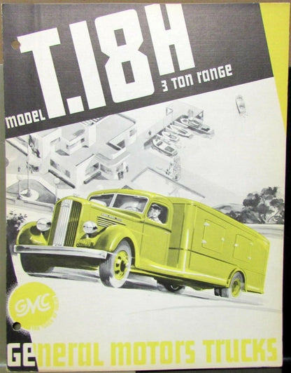 GMC Truck Model T18H Sales Brochure Folder (1936)
