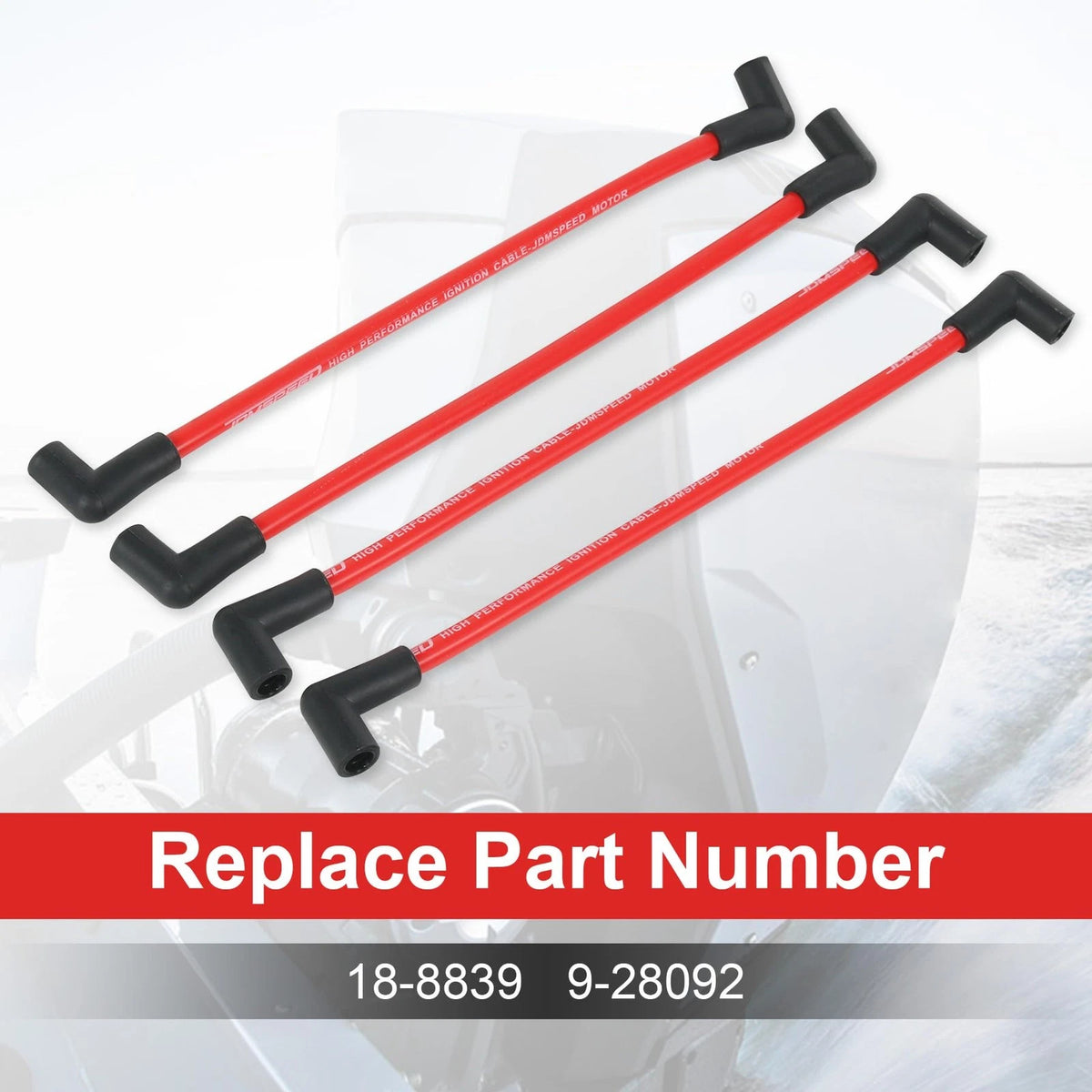 10mm Spark Plug Wire Set for Johnson (Marine)