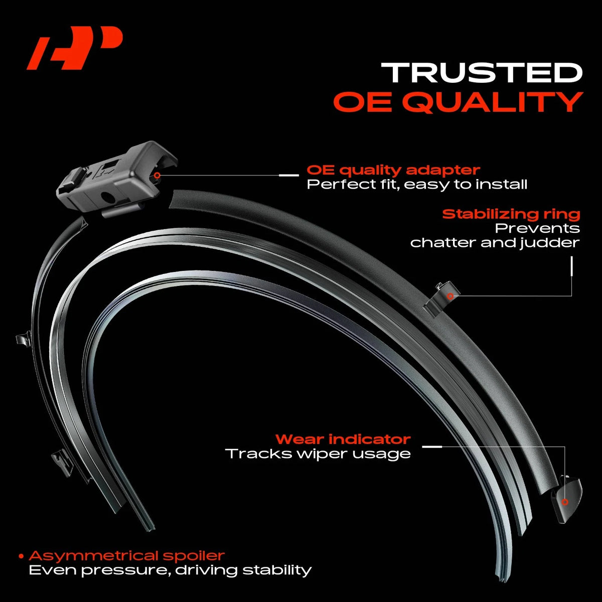 2X Front 28" & 18" Windshield Wiper Blades for Audi Q4 E-tron (2021–2023)