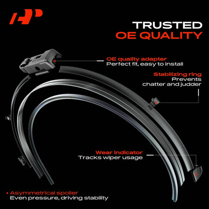 2X Front 28" & 18" Windshield Wiper Blades for Audi Q4 E-tron (2021–2023)