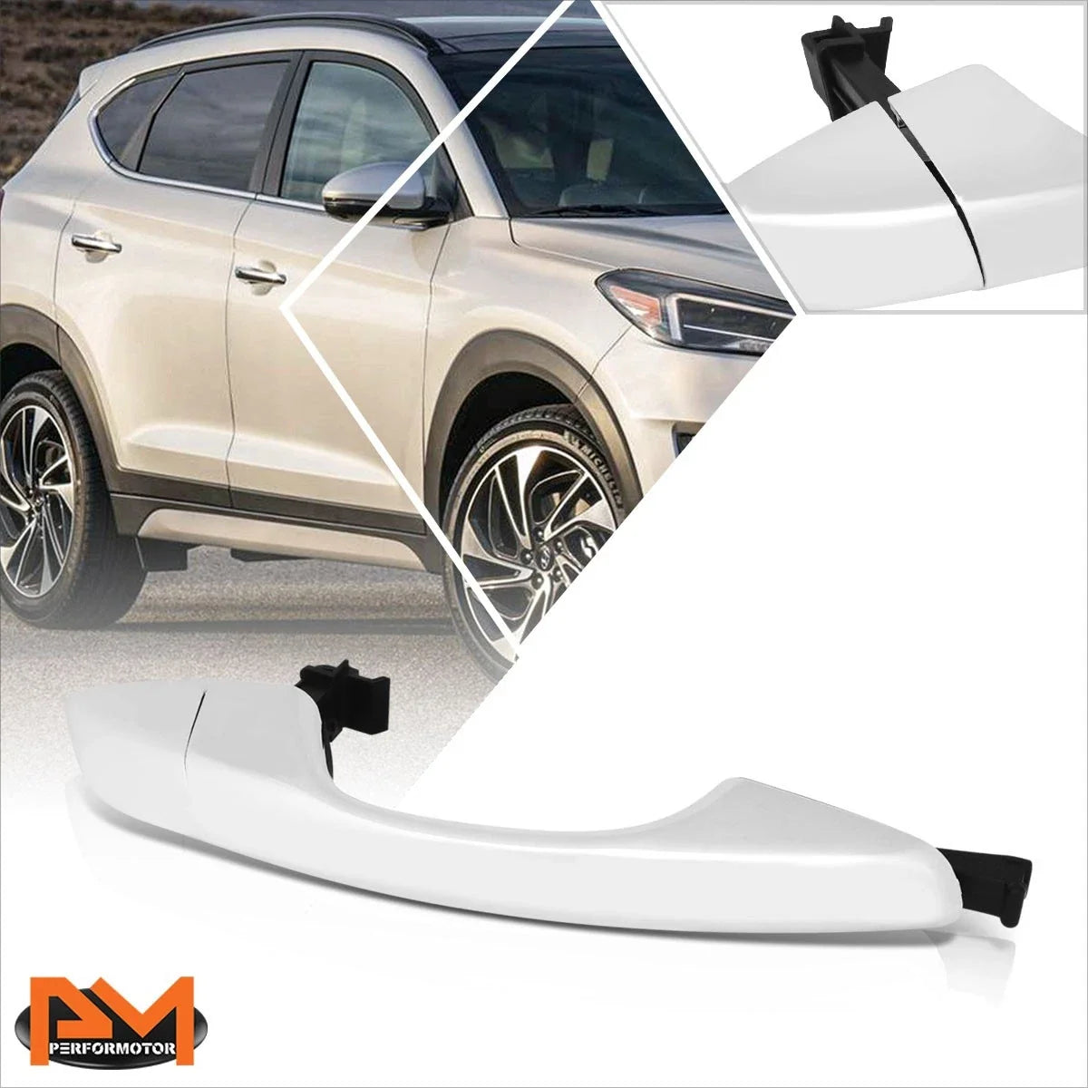 Front Passenger Side Chrome Door Handle for Hyundai Tucson 2016–2021