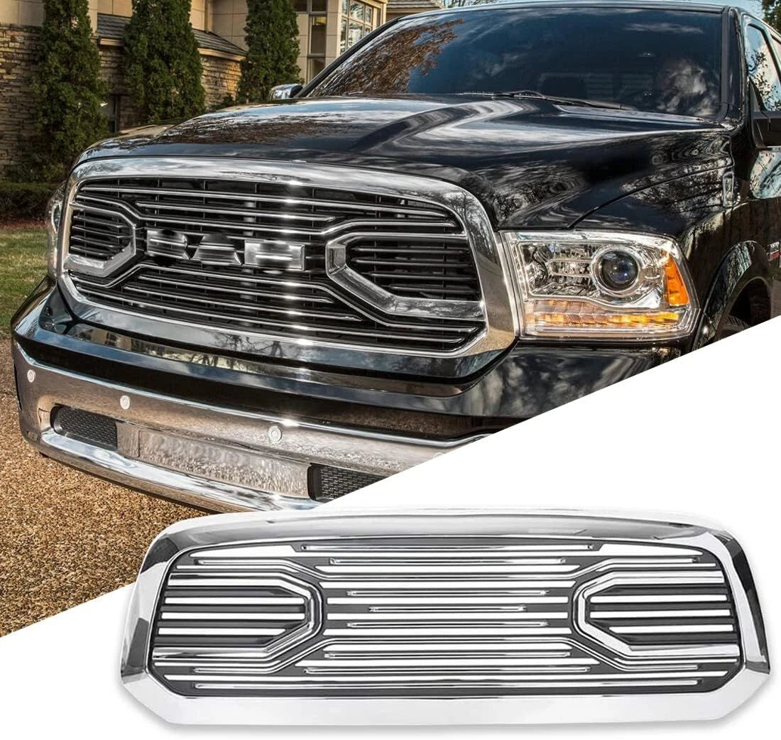 Chrome Front Bumper Grille for Dodge RAM 1500 (2013–2018)