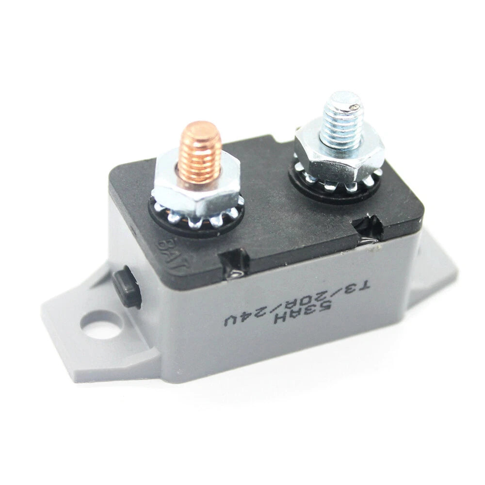 4PC 20-50A 12V Circuit Breaker Stud Type Manual Reset Fuse