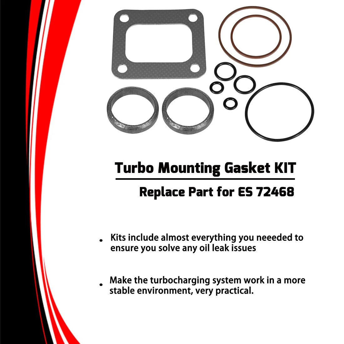 Turbo Pedestal O-rings Seal Kit + Base Gasket Set for Ford 7.3L Powerstroke (1994–2003)