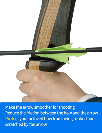 4 Pairs Archery Arrow Rest for Recurve Bow (Black)