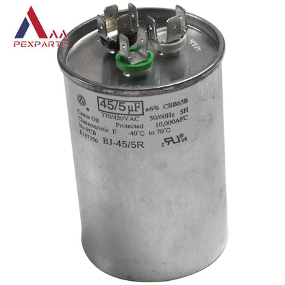 Dual Run/Start Capacitor 45+5 uF for A/C Fan Motor and Compressor