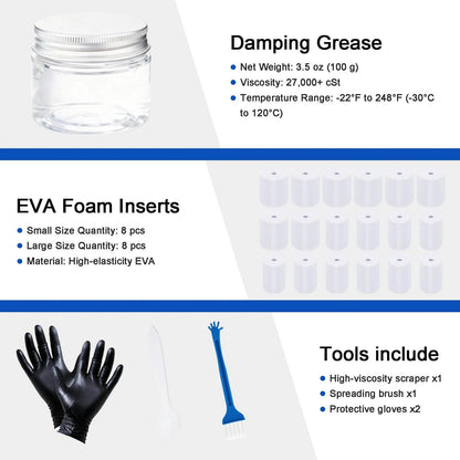 3.5 Oz Washing Machine Damping Grease with 16 Foam Inserts