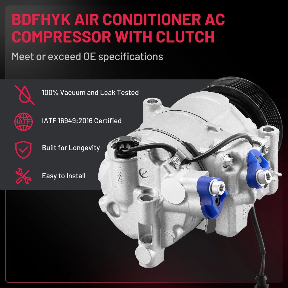 AC Compressor with Clutch for Audi A5 Q5 (2008–2012)
