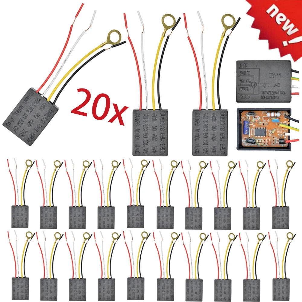 20PCS 3 Way Touch Light Sensor Switch Control for Lamp Desk Bulb Dimmer