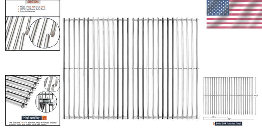 Replacement Cooking Grates for Turbo, Brinkmann & Charmglow Grills (19 1/4")
