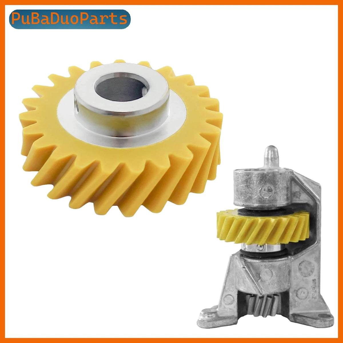 2-Pack Mixer Worm Gear Replacement for Compatible 1, Yellow