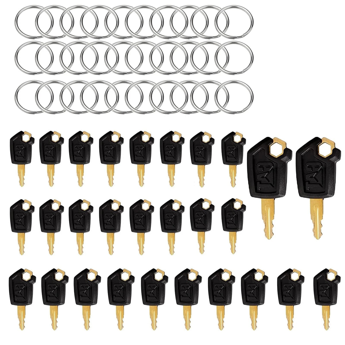 30-Pack Heavy Equipment Ignition Keys for CAT