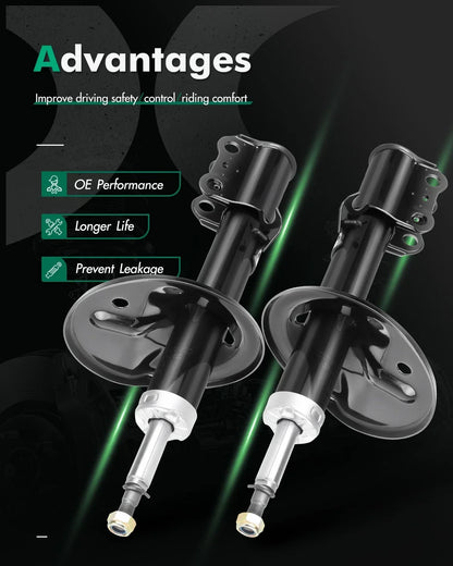 Set of 2 Front Shocks Struts for Toyota Sienna 2WD (1998–2003)