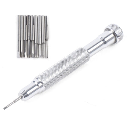 Micro Precision Watch Jewelry Screwdriver Repair Tool with 10 Blades