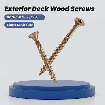 1 Inch Deck Screws for Exterior Decking (Bronze, 1lb Box)