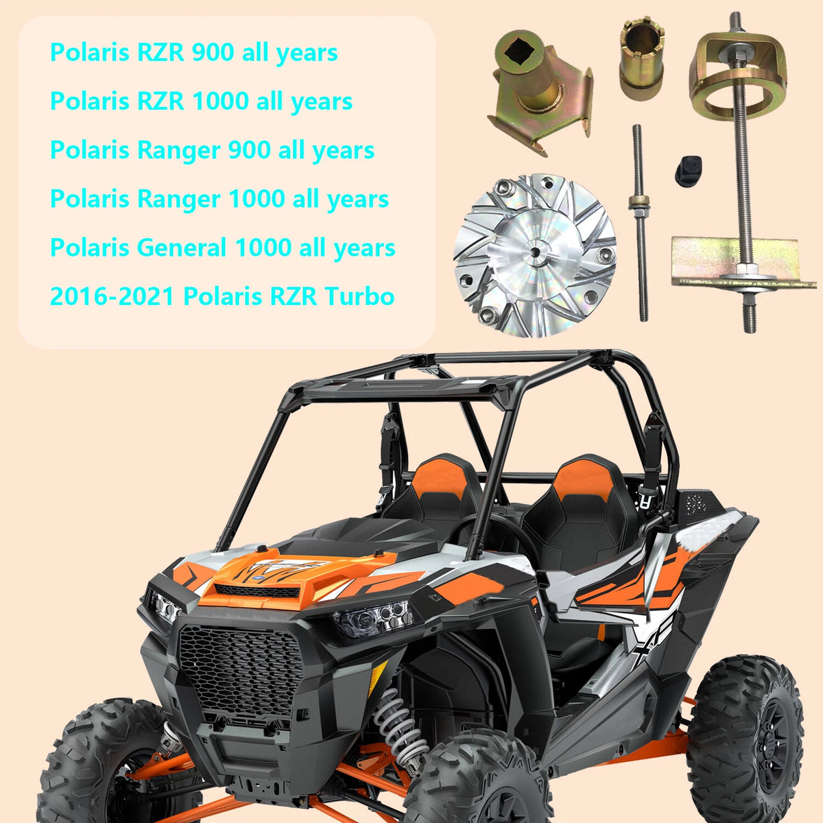 Clutch & Secondary Service Tools Kit for Polaris General 1000 (2016–2021)