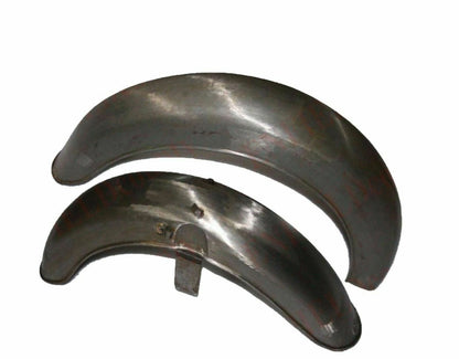 Mudguard Set for Norton Featherbed Frame (Raw Steel, Front & Rear)