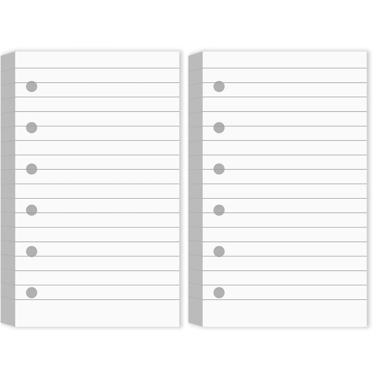 200 Sheets Mini Lined Paper Refill for Ireer 6 Hole Binder