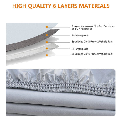 6-Layer Waterproof SUV Car Cover - Universal Breathable Fabric