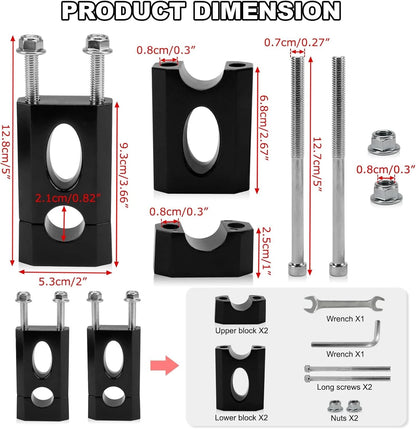 7/8" Handlebar Risers for Black (cs 0098 ba)