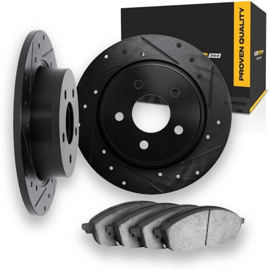 Brake Rotor Set for Subaru WRX (2012–2014) ALX-PAU-DF-8512-13041-CLA3, Drilled & Slotted