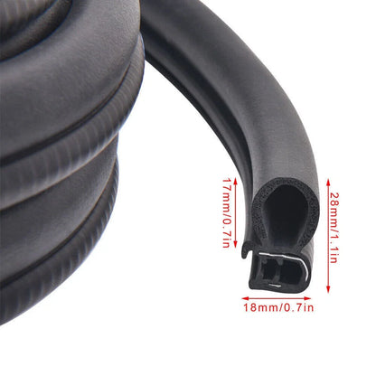 Rubber Seal Weather Strip Edge Trim for Car SUV (20ft)