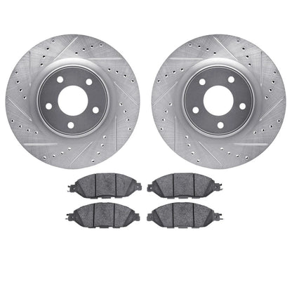 Rotor Set for Infiniti QX60 (2014–2020) ALX-PAU-DF-7512-67125-CLA2, Drilled and Slotted