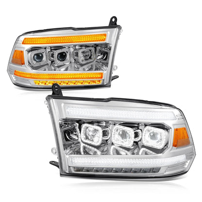 Switchback Sequential Signal LED DRL Projector Headlight for Ram 1500-3500 (2013–2024)