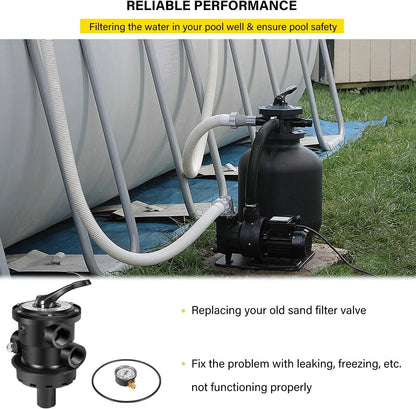 Top-Mount Multi Port Valve for Hayward Sand Filter SP714, SP714B, SP714A