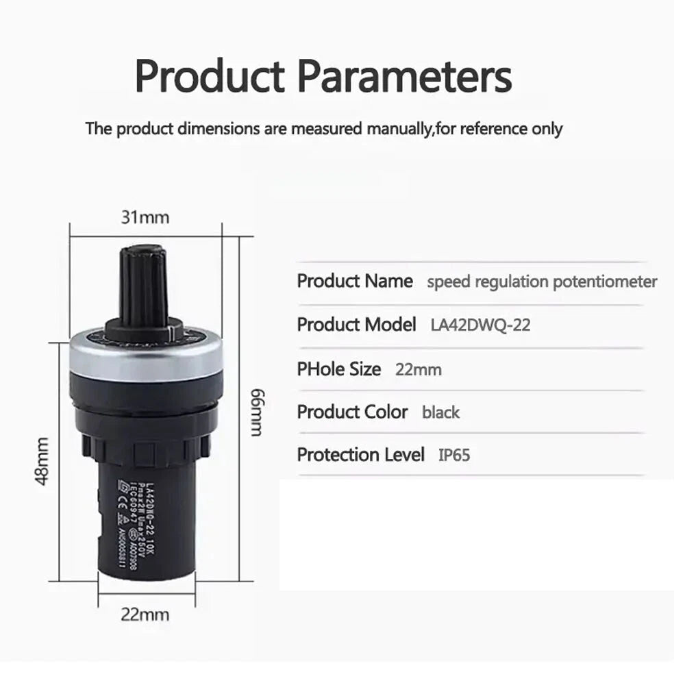22mm Panel Mount Potentiometer for Various Applications (5K/10K Ohm)