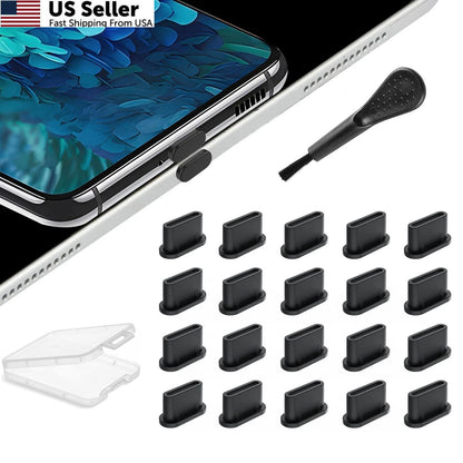 20 Pcs USB C Dust Plug Cover for C Type Devices
