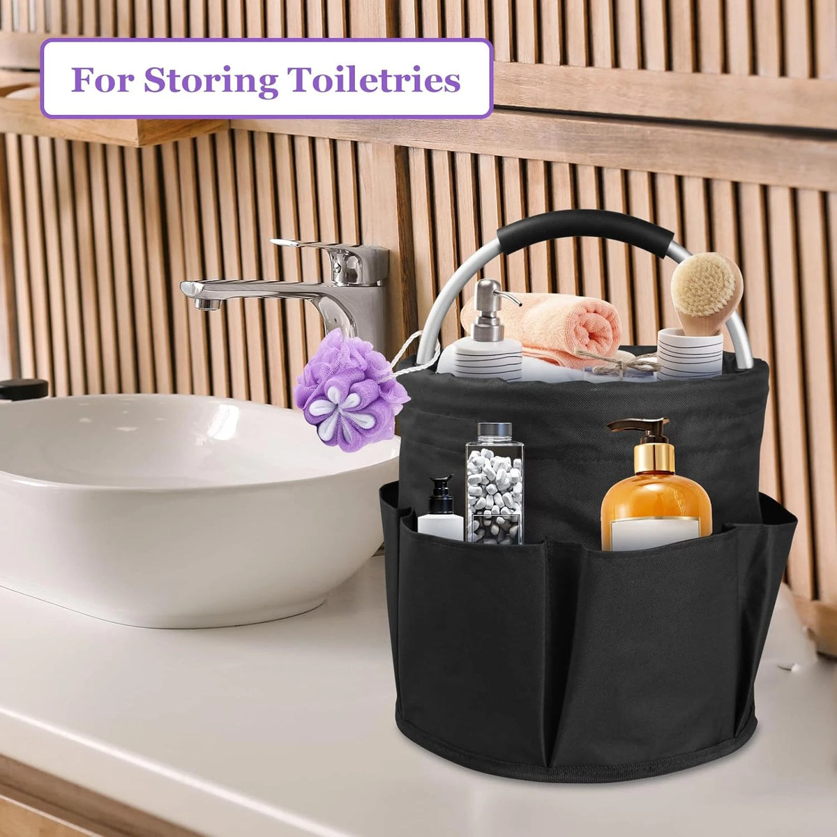 Foldable Cleaning Caddy for Portable Beach Basket (No Year Range)