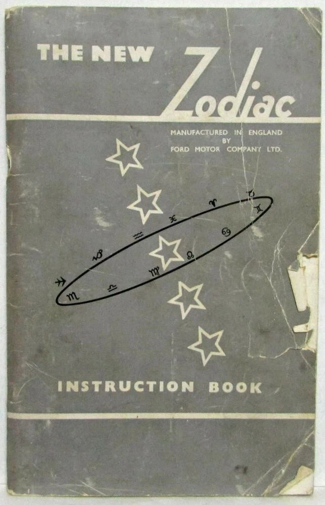 Instruction Book for Ford Zodiac (1957)