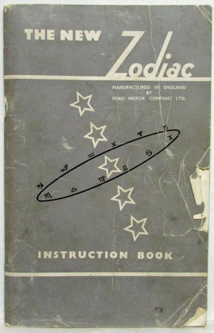 Instruction Book for Ford Zodiac (1957)