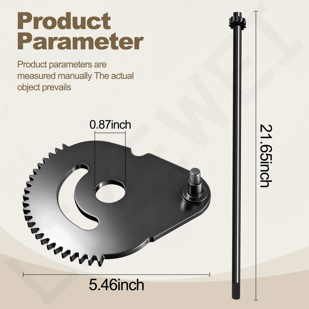 Steering Shaft with Bushing & Steering Gear Kit for